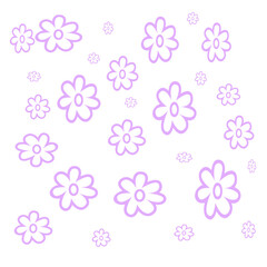 seamless pattern with pink flowers