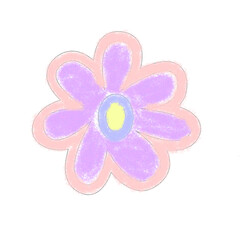 pink flower on white background