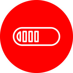 Progress Bar Vector Line Icon Design