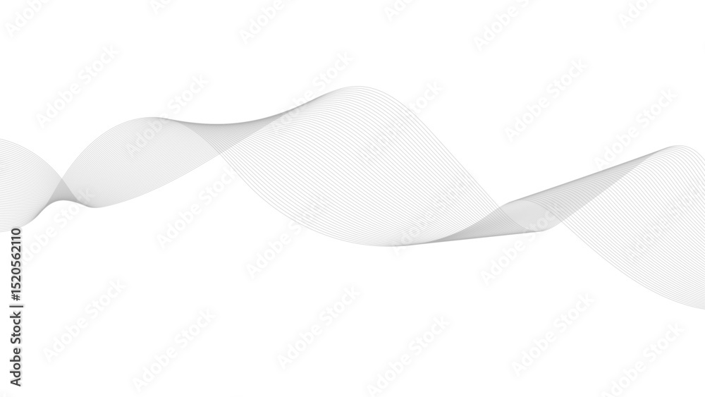 Wall mural abstract wave element for design. digital frequency track equalizer. stylized line art background. v