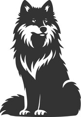 Vector element of a animal wolf artwork design silhouette