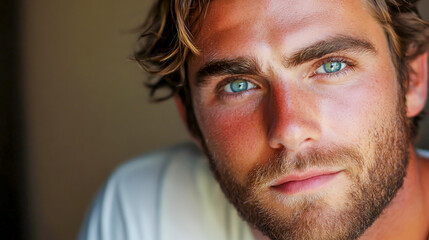 Fototapeta premium A hand some men looking a beautiful seen 