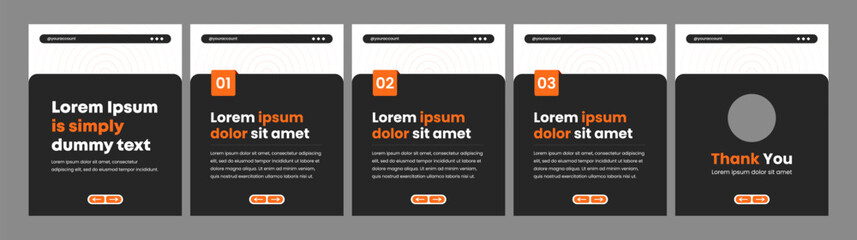 editable carousel slide template for social media posts © Rozin