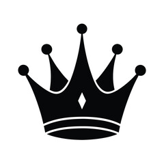 Crown Tilted Slightly Royal Icon Vector Illustration