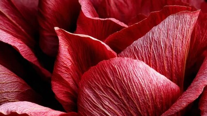Close-up of a vibrant red flower showcasing intricate petals - Powered by Adobe