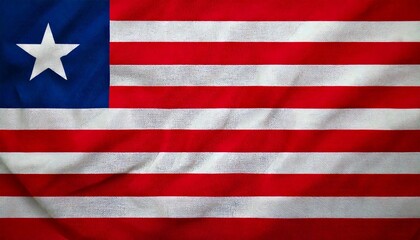 Naklejka premium national flag of Liberia in the original size,colours and proportions