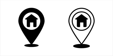 Web Home Icon set. Pack House Icon Set, on white background