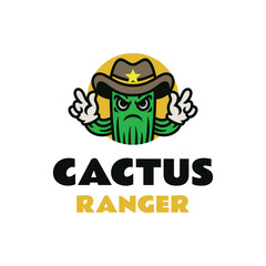 Mascot Cactus Logo Design