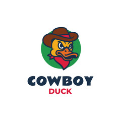 Mascot Cowboy Duck Logo Design