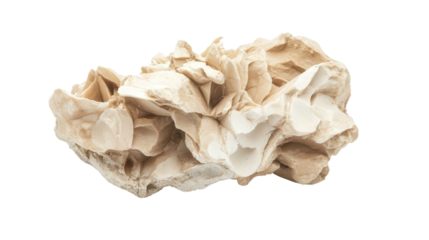 Chunk of desert rose gypsum crystal, Transparent background, PNG