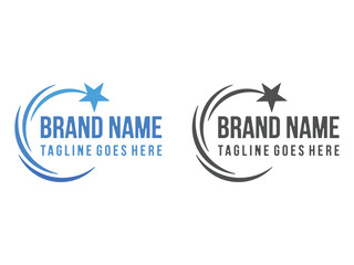 stars and circle shape logo design, vector illustration, isolated on transparent background