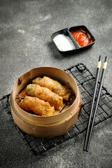 Various types of ready-to-eat dim sum