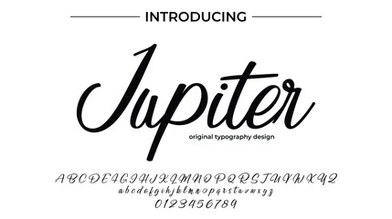 Jupiter Font Stylish brush painted an uppercase vector letters, alphabet, typeface © AriefIndra