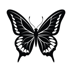 Butterfly with Open Wings Nature Icon Vector Illustration