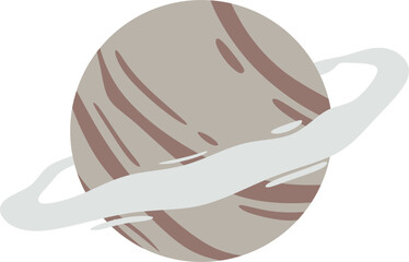 Ringed Planet Illustration