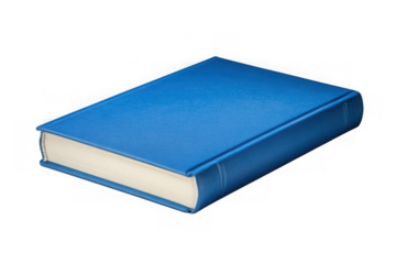 High resolution blue book mockup png for graphic design, education, and marketing materials - isolated on transparent background