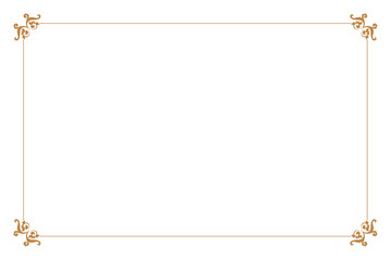 Elements of ornate vintage frames. Border gold on white classic calligraphy swirls, floral motifs. Design print for greeting cards, wedding invitations, restaurant menu, royal certificates. Set 12
