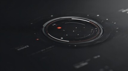 Minimalist interface close up futuristic render