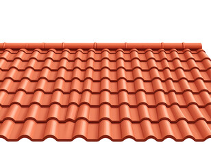 Red clay roof tiles in a repeating pattern