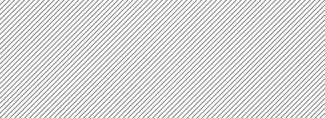 Seamless thin diagonal line pattern. Repeated slash lines background. Black and white angled linear wallpaper. Abstract tilted slanted stripes backdrop. Repeating oblique strip texture. Vector