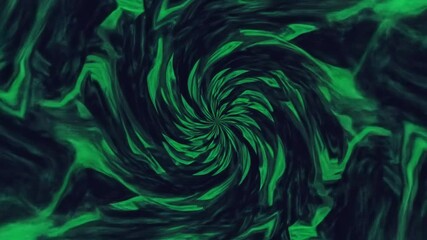Whirlwind of green and black patterns: a captivating and hypnotic image of swirling textures and forms, with undulating lines and forms evoking a sense of depth and movement - Powered by Adobe