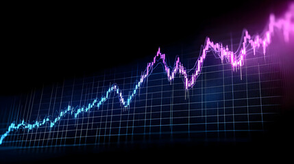 Abstract Financial Growth Graph Visualization