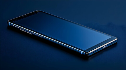 Dark Blue Smartphone On Dark Background