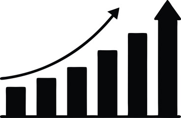 organic traffic graph, bar chart isolated vector
