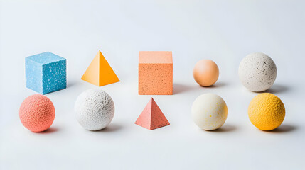 Abstract Geometric Shapes Composition