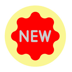 New Feature Tag Vector Flat Icon Design