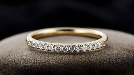 Elegant Diamond Paved Gold Ring
