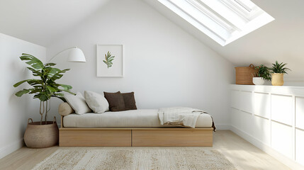 Bright And Cozy Loft Bedroom Interior Design