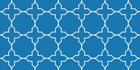 Fototapeta premium Abstract background with quatrefoil shapes. Seamless geometric pattern. 