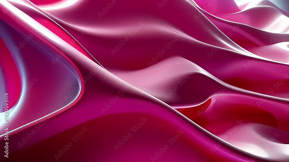 Poster abstract crimson waves: a dynamic 3d animation