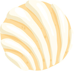 Mexican Puerquito Pan Dulce Illustration, Hand Drawn Sweet Bread Clipart, Traditional Bakery Line Art