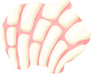 Mexican Puerquito Pan Dulce Illustration, Hand Drawn Sweet Bread Clipart, Traditional Bakery Line Art