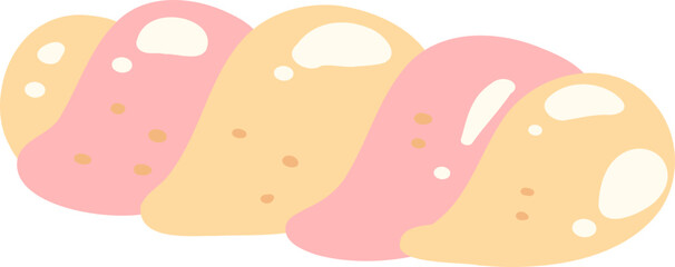 Mexican Puerquito Pan Dulce Illustration, Hand Drawn Sweet Bread Clipart, Traditional Bakery Line Art