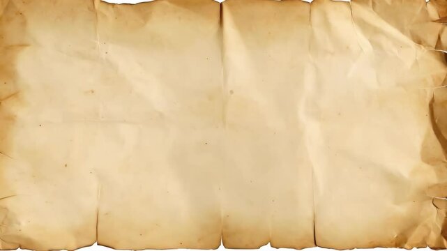 Animated transition with crumbling beige paper texture on transparent alpha channel background for video editing