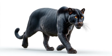 Black Panther Sleek  Powerful Big Cat with Agile Grace