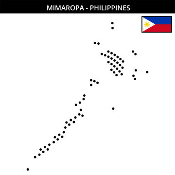 Big circular dotted map of mimaropa in Philippines