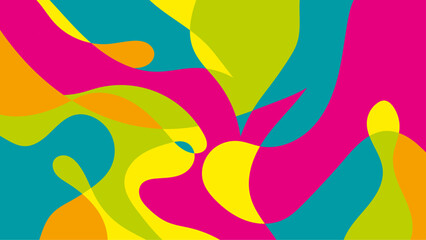Colorful contrast liquid shapes background