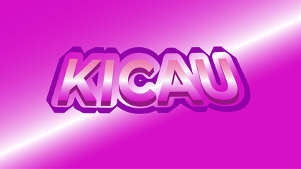 Fototapeta premium Text effect font editable typography 3D in pink background