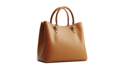 Brown leather handbag