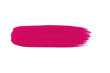 Obraz premium Vibrant pink paint brush stroke isolated on transparent background, adding a splash of color to designs