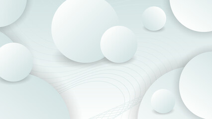 White smooth shape abstract background vector