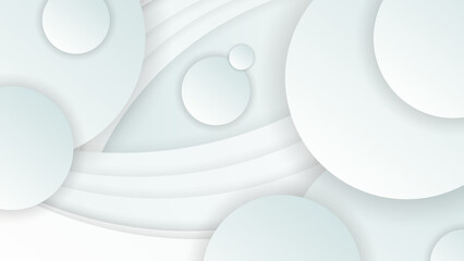 White smooth shape abstract background vector