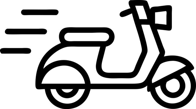 Modern delivery motorbike logo design featuring a stylized motorcycle silhouette suitable for courier services and transportation businesses showcasing speed and