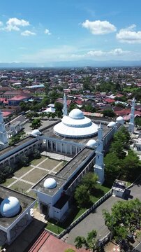 Aerial View of At-Taqwa Berendo Grand Mosque, Bengkulu