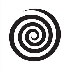 Naklejka premium Spiral Silhouette Vector Icon – Bold Hypnotic Swirl Graphic