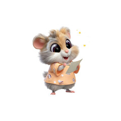 Adorable Hamster Artist Creating Magical Artwork